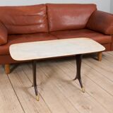 Guglielmo Ulrich coffee table with marble top, Italy, 1950s.