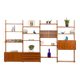 Poul Cadovius 4 bay teak Wall unit, 1960s