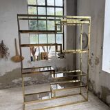 Brass shelf 1970 Belgo Chrom regency
