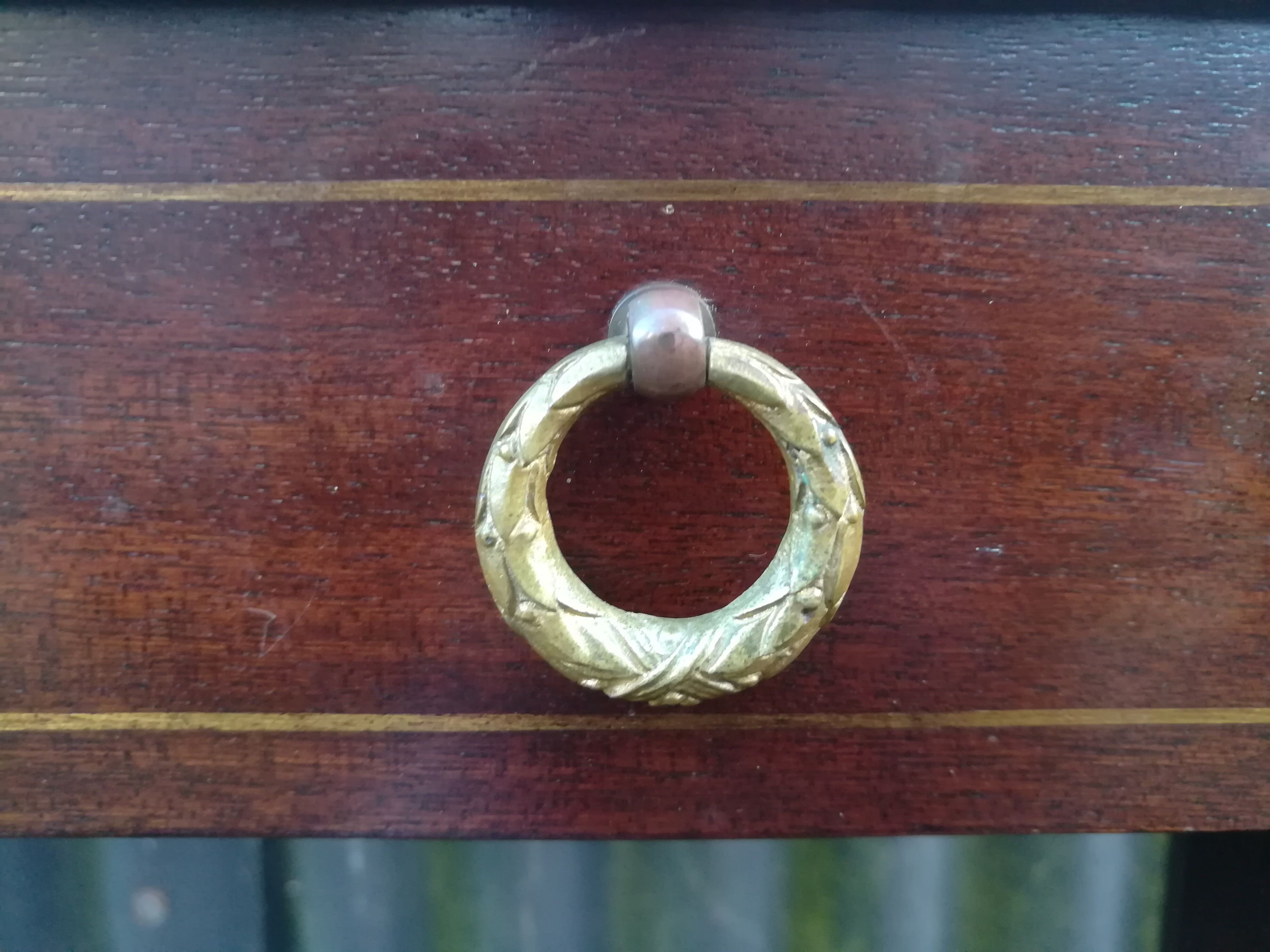 Louis XVI-style mahogany and marble console