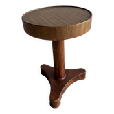 Table d’appoint ronde vintage avec piètement en bois massif