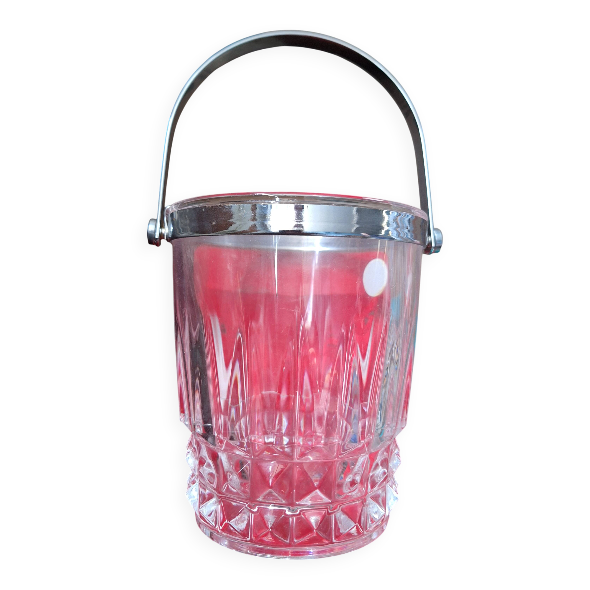 Cristal d'Arques Vallandry new ice bucket in its packaging 1980