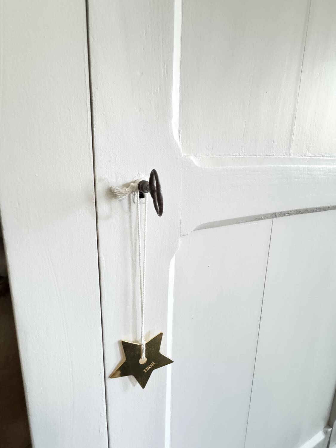 Antique vintage white Parisian wardrobe