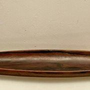 Centerpiece, canoe, wood art, jean gillon, jacaranda, vintage 70