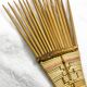 Traditional Luba comb / Congo made of wood and woven wicker.