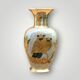 Vintage enamelled brass vase with owl decoration – handcrafted