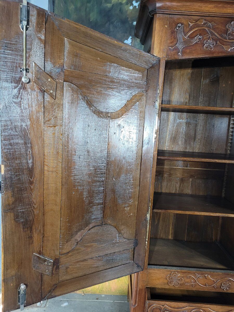 Louis XV carved oak wardrobe
