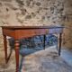 Antique French writing desk in oak with two drawers, 1920s.