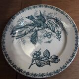 Flat plate in nimy earthenware bird decorations