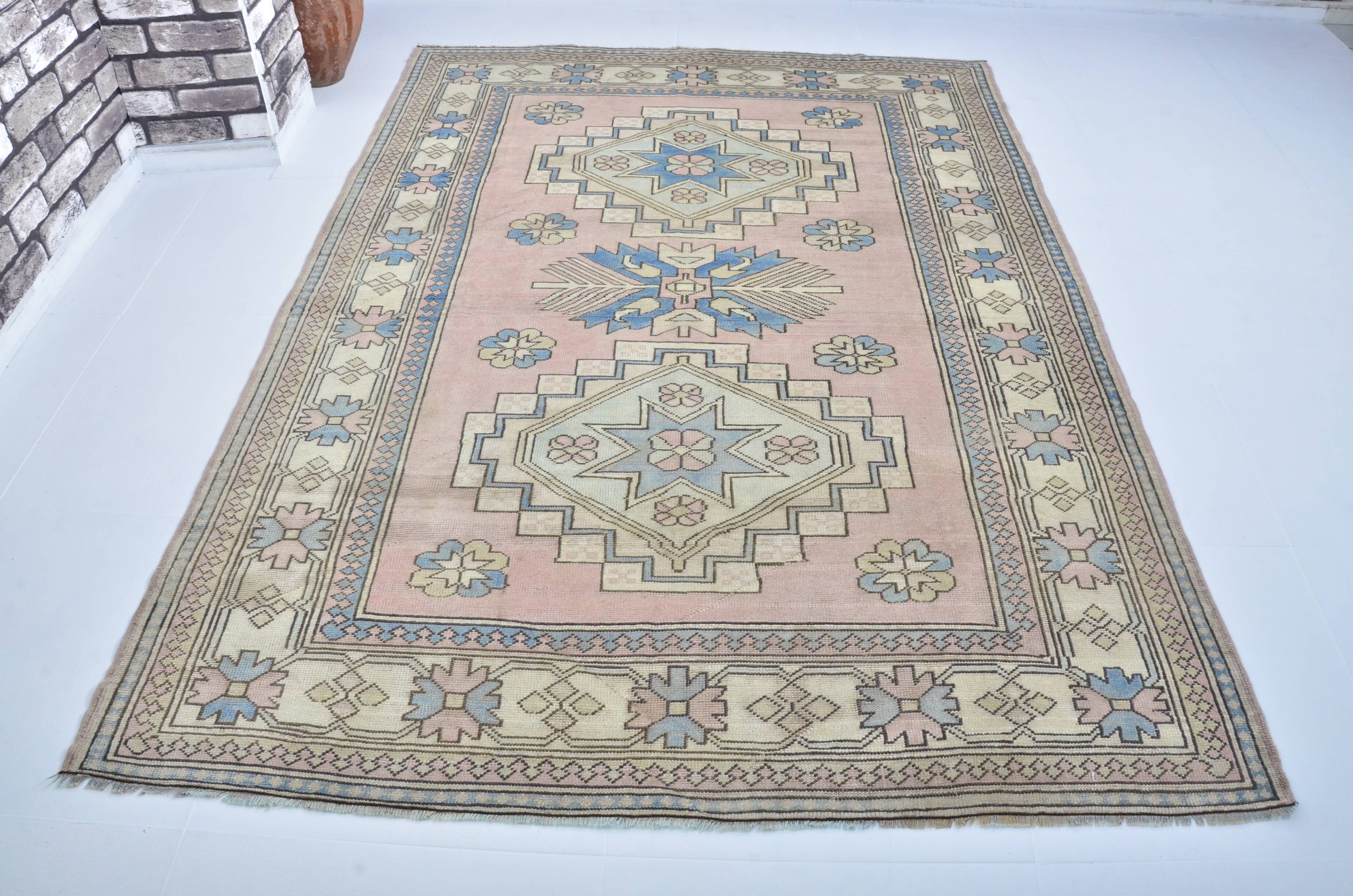 Oushak floral rug sku 3543