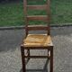 Paire de chaises en chêne et paille – années 50
