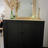 Parisian sideboard in black painted wood
