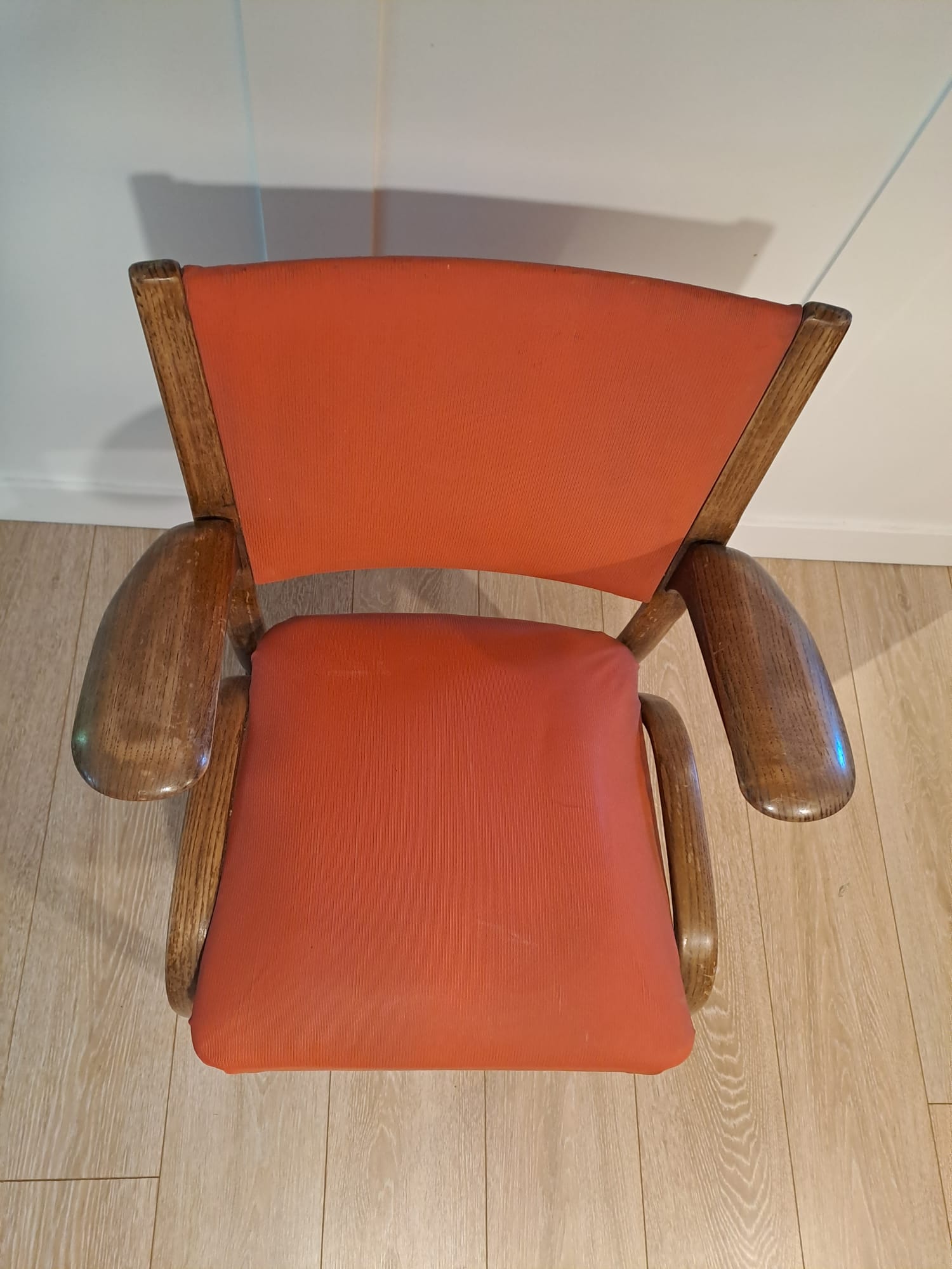 Bow wood armchair by Hugues Steiner