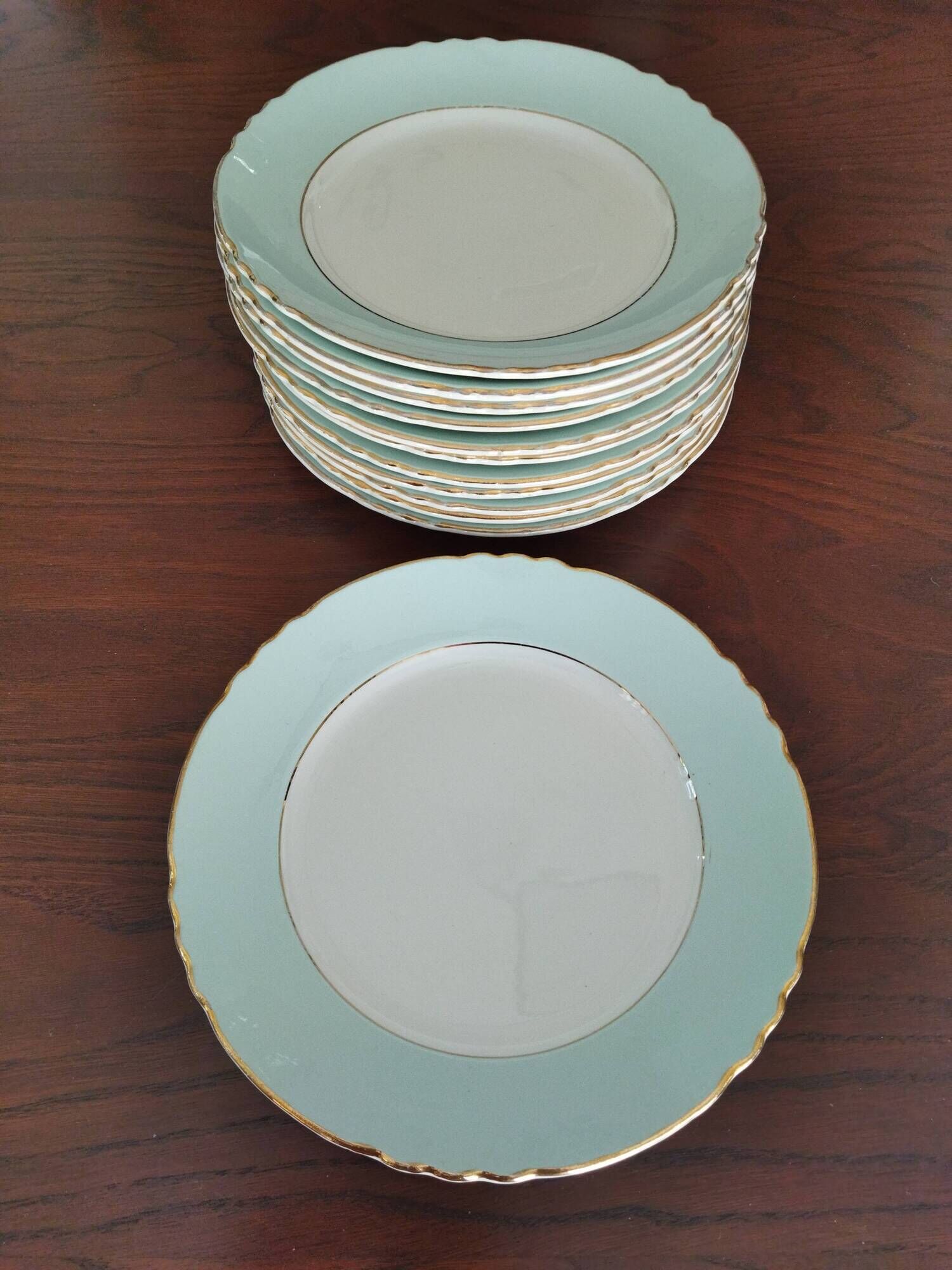 Set of 12 flat plates Orchies Nord "Callisto"