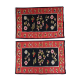 Pair of Moldovan kilim carpets