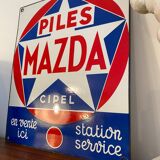 Plaque émaillée piles Mazda