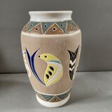 Vase with parakeets 50s