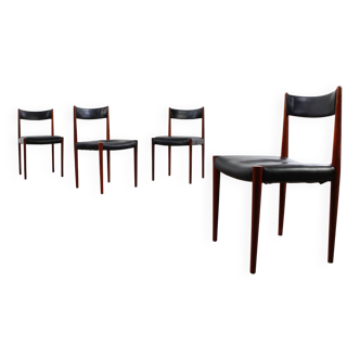 Vintage 4er Set Lübke Stühle Mid Century Design 50er 60er