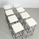 Tabourets de bar vintage hauts, ensemble de 8