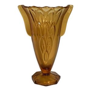 Ancien vase anses ailes de papillons