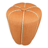 Tabouret en tissu rembourré de style Halabala des années 1950
