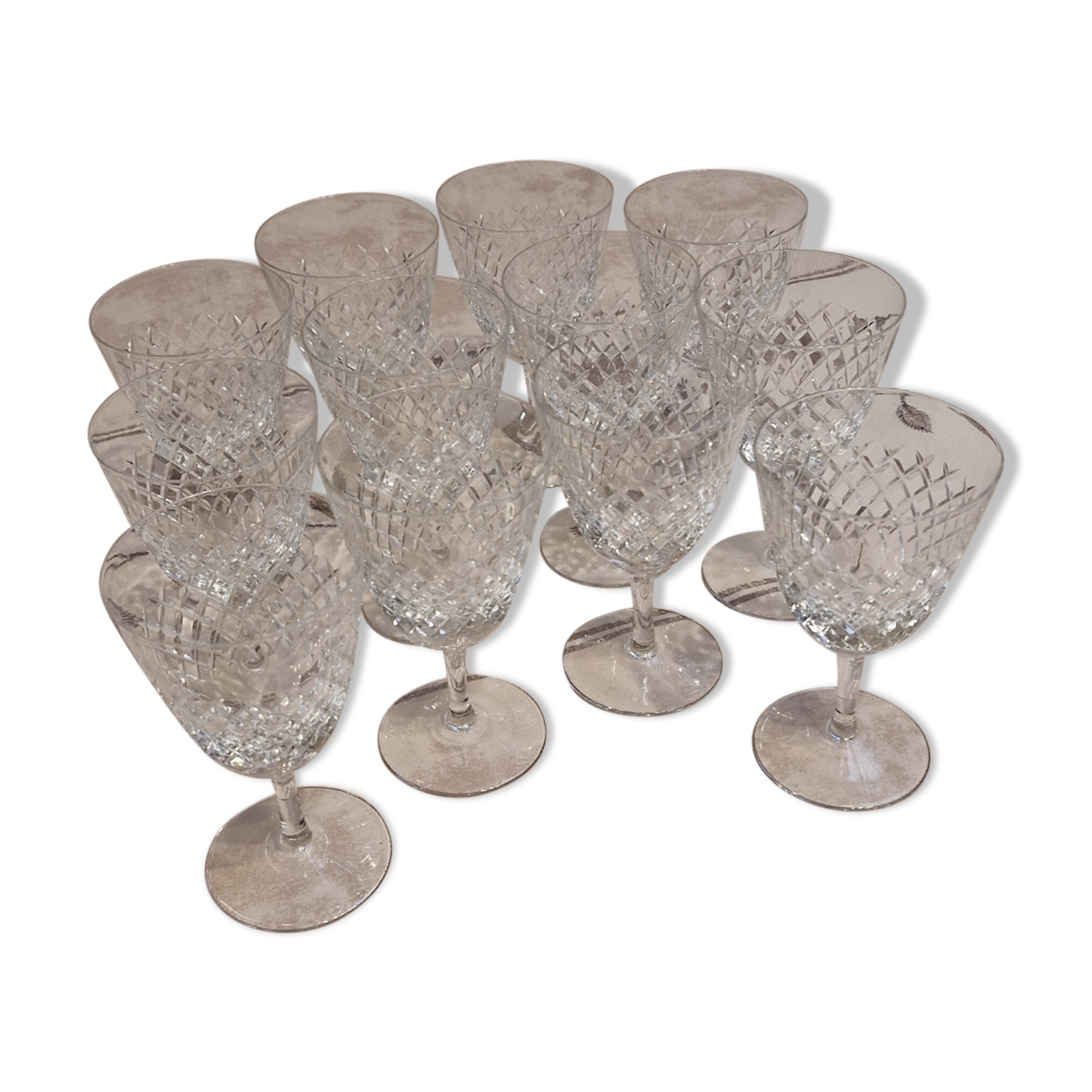 Small crystal wine glasses