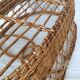 Bassinet in rattan, his mattress, pillow and bed linens