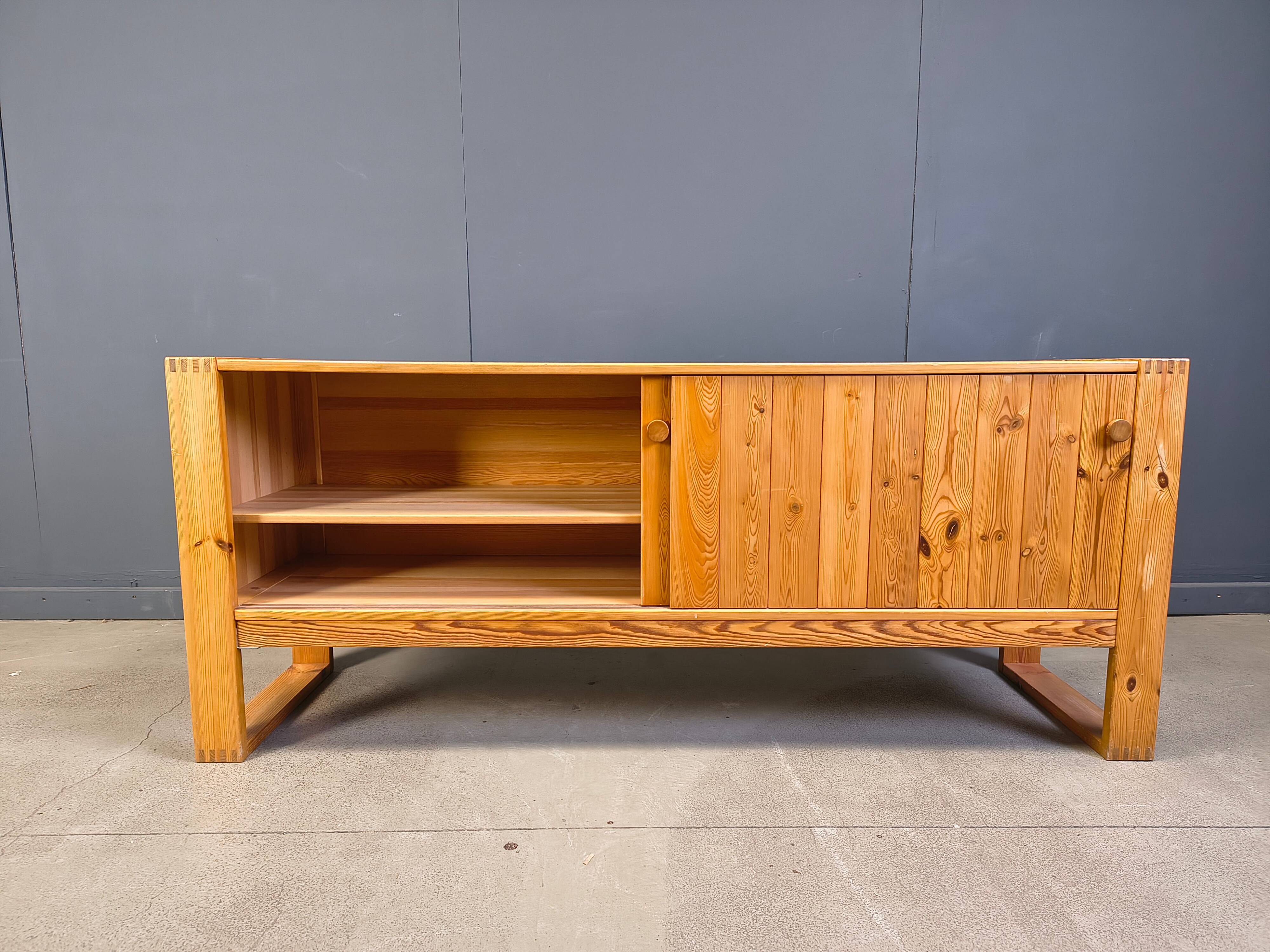 Scandinavian pine wood sideboard, 1960s