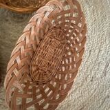 3 matching wicker bread baskets.