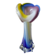 Vase design Fleur Arum. In blown art glass, Murano style. 21 cm.