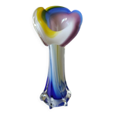Vase design Fleur Arum. In blown art glass, Murano style. 21 cm.