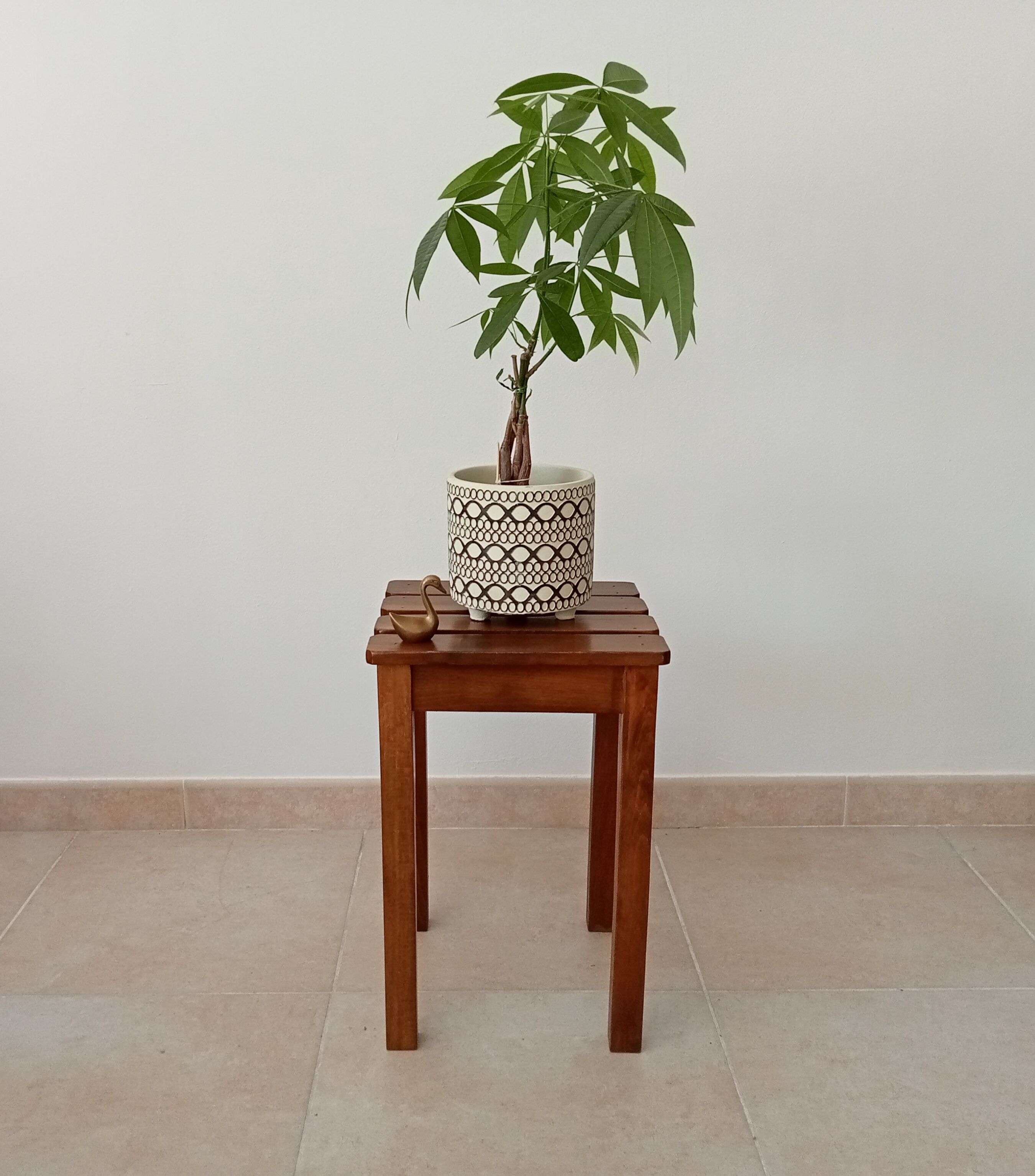 Vintage oak stool 70s/80s
