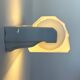 Vintage modernist wall sconce, porcelain and opaline glass, France 1930