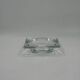 Vintage square glass ashtray, minimalist design.
