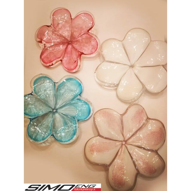 Pair of Murano glass chandeliers