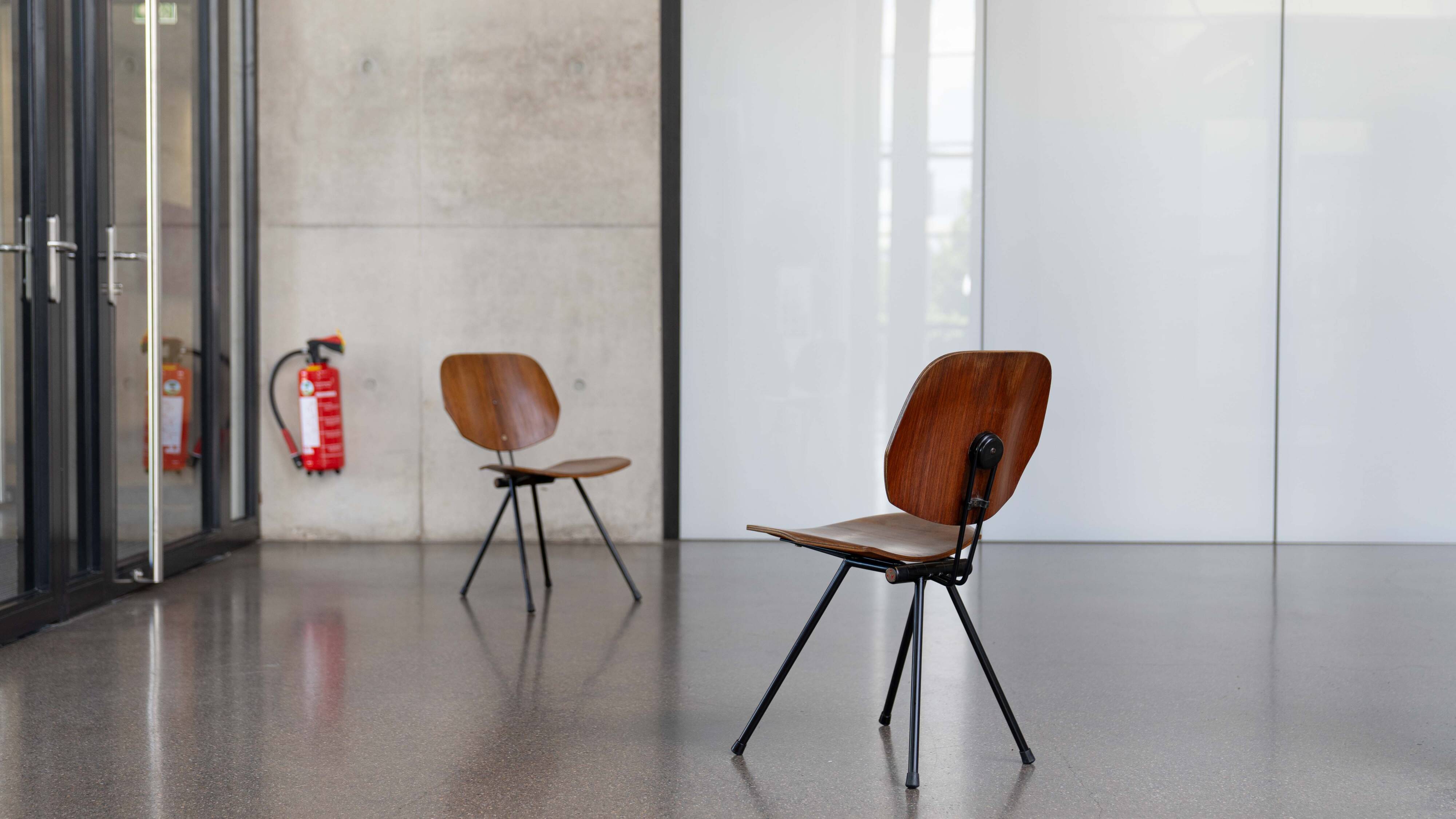 PAIR FOLDING-CHAIRS S88 BY OSVALDO BORSANI FOR TECNO