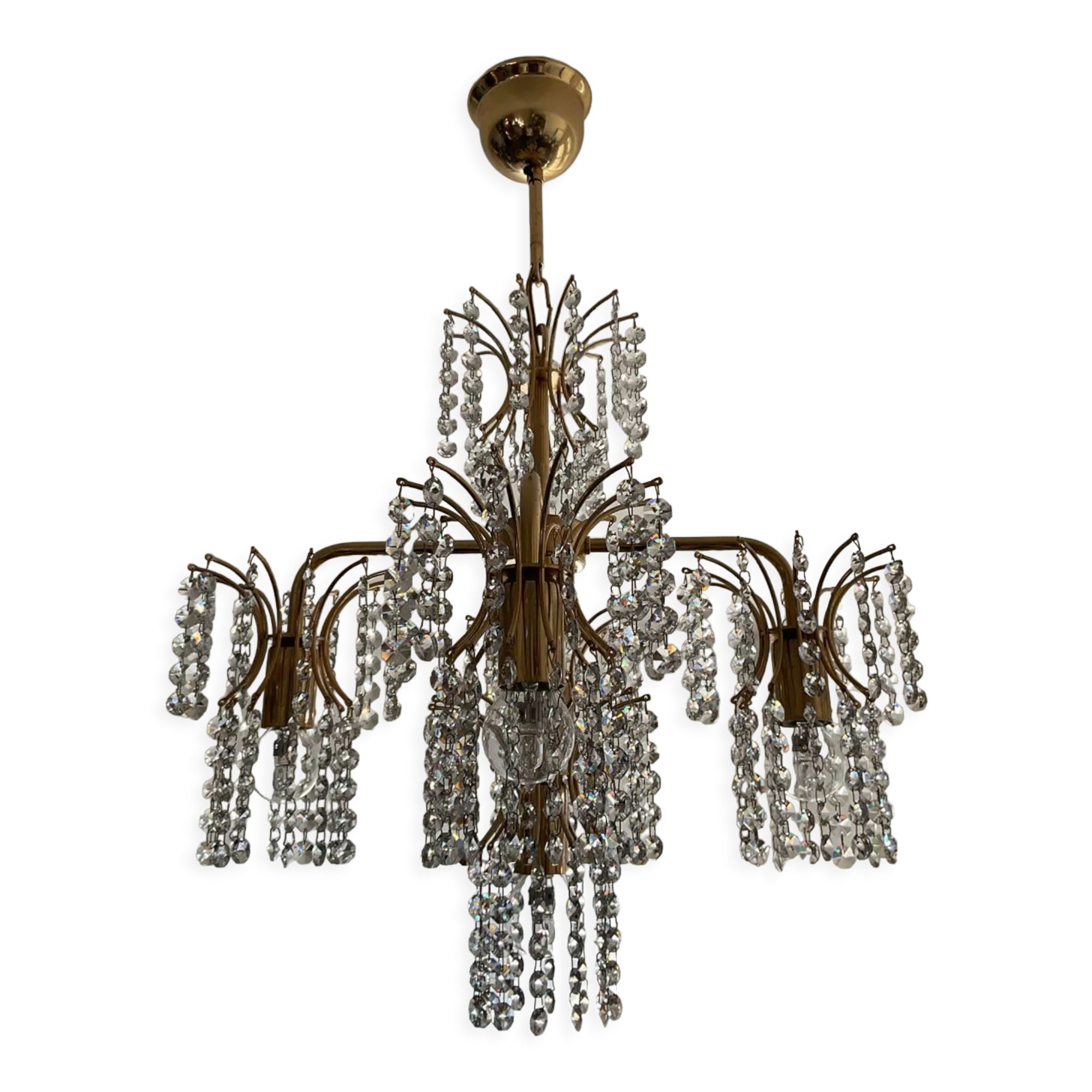 Crystal tassel chandelier from the 60s and 70s