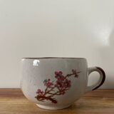 Vintage Set of 2 Stoneware Tea Cups, 2 Saucers and Teapot – Cherry Blossom Pattern