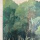 Oil painting on vintage cardboard