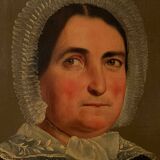 Antique 19th C Portrait Painting of a Beautiful Woman
