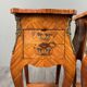 Pair of bedside tables in marquetry in the Louis XV style, 20th century.