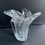 Schneider XXth bubbled crystal vase