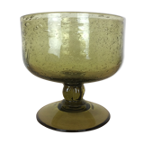 Biot bubbled glass cup, fruit basket