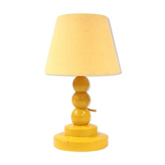 Yellow wood lamp