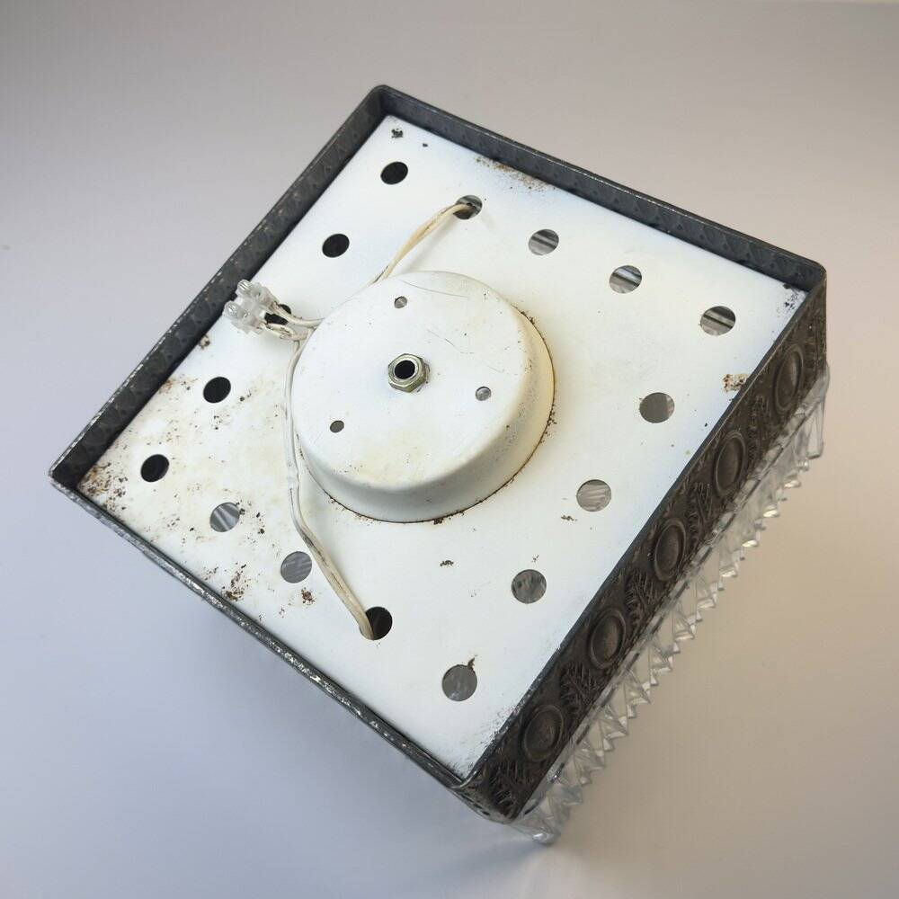 Vintage Crystal Ceiling Lamp, Italy, 1960s