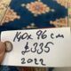 Old turkish kazak rug 140x96 cm vintage carpet, red and blue