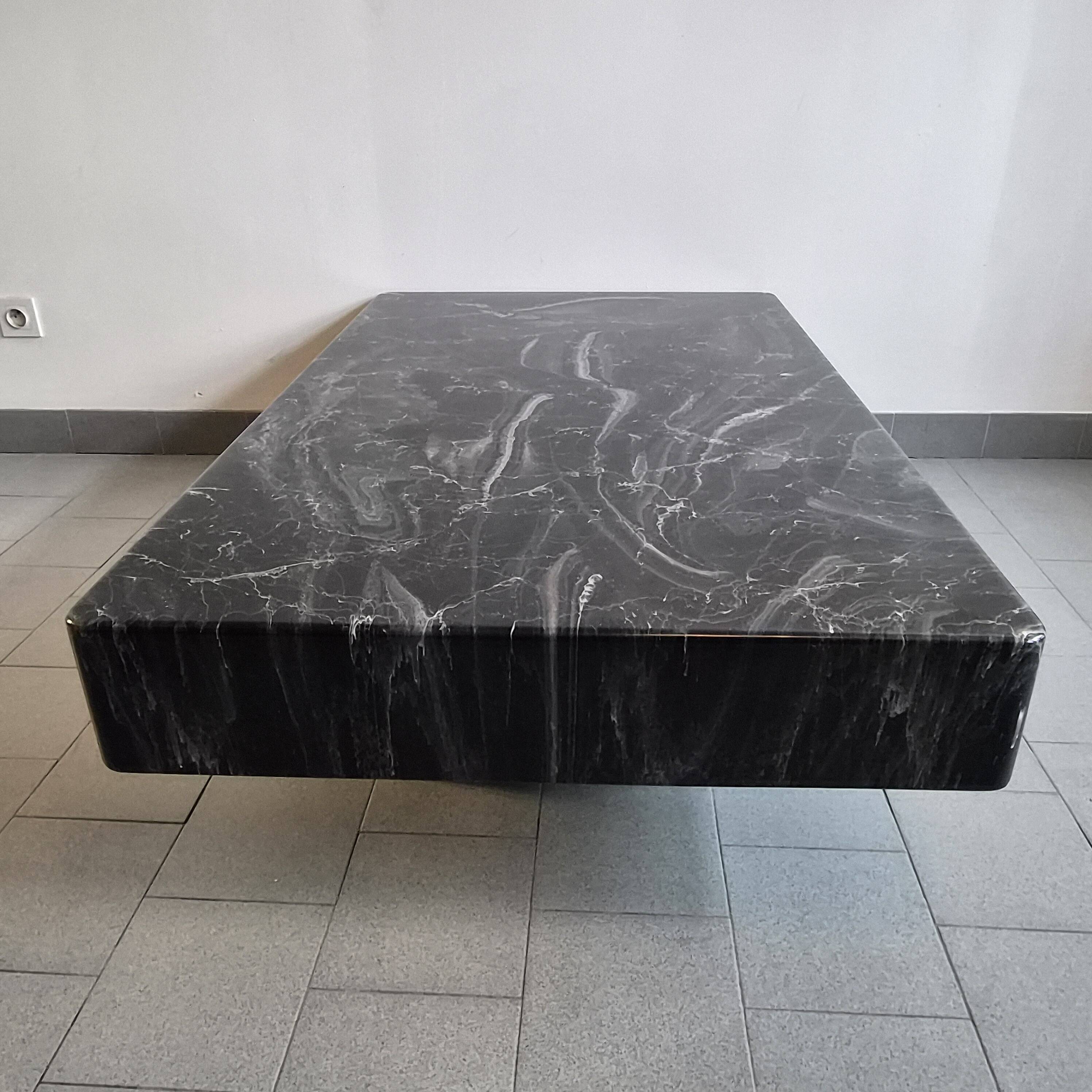 1970s vintage marble effect coffee table