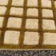 Very large Moroccan Berber rug in ecru and camel 400x300 cm with a grid pattern.