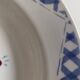 Set of 2 soup plates, Henri model, blue and red flowers Lunéville