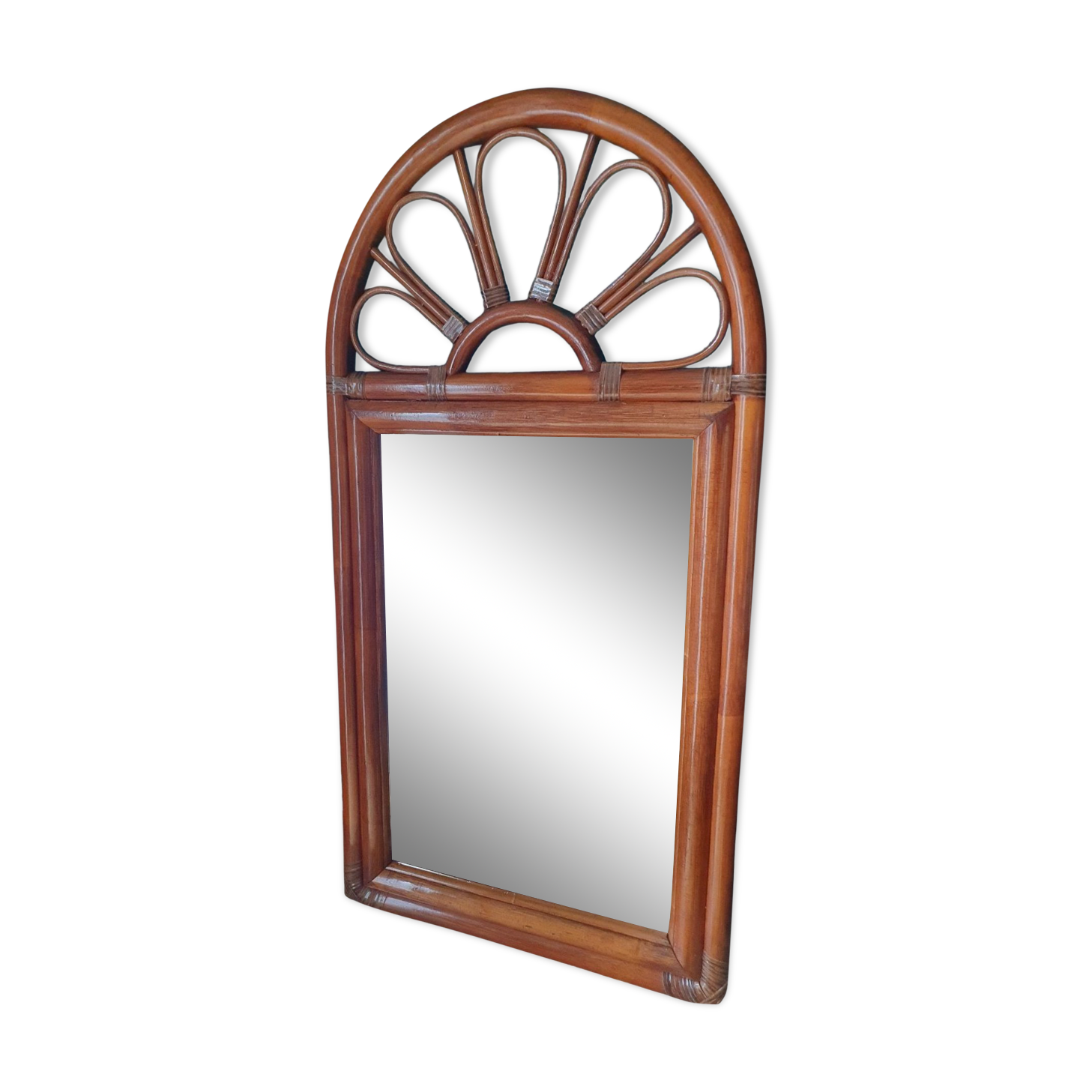 Vintage bamboo mirror